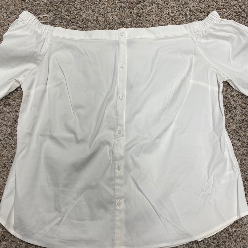 Express White off shoulder top
